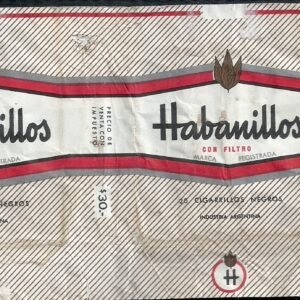 MARQUILLA HABANILLOS 20 CIGARRILLOS INDUSTRIA ARGENTINA SOFT
