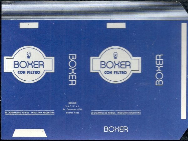 MARQUILLA BOXER 20 CIGARRILLOS INDUSTRIA ARGENTINA SOFT