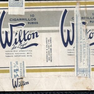 MARQUILLA WILTON 10 CIGARRILLOS INDUSTRIA ARGENTINA SOFT