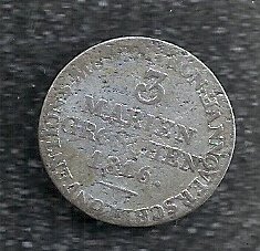 ALEMANIA HANNOVER 3 MARIENGROSCHEN CECA CLAUSTHAL 1816