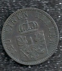 ALEMANIA PRUSIA 3 PFENNINGE CECA BERLIN 1866