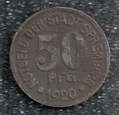 ALEMANIA SPREMBERG 50 PFENNIG 1920