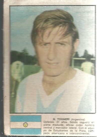 FIGURITA MUNDIAL 1974 TOGNERI ARGENTINA