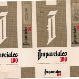 MARQUILLA IMPARCIALES 20 CIGARRILLOS INDUSTRIA ARGENTINA SOFT