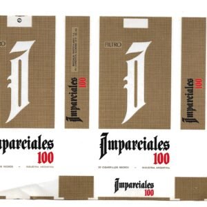 MARQUILLA IMPARCIALES 20 CIGARRILLOS INDUSTRIA ARGENTINA SOFT