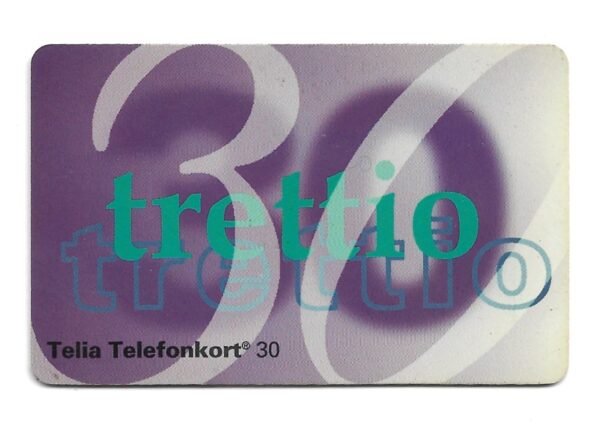 TARJETA TELEFONICA SUECIA 30 UNIDADES TRETTIO 1993