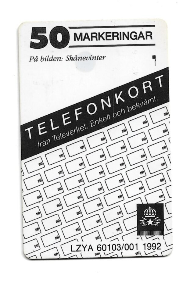 TARJETA TELEFONICA SUECIA 50 UNIDADES PUEBLO 1992