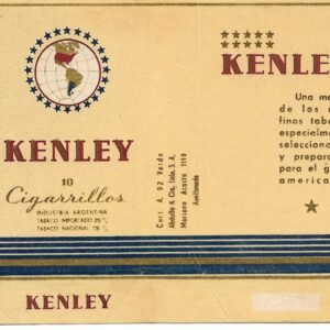 MARQUILLA KENLEY 10 CIGARRILLOS INDUSTRIA ARGENTINA SOFT