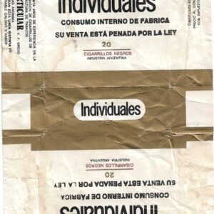 MARQUILLA INDIVIDUALES 20 CIGARRILLOS INDUSTRIA ARGENTINA SOFT