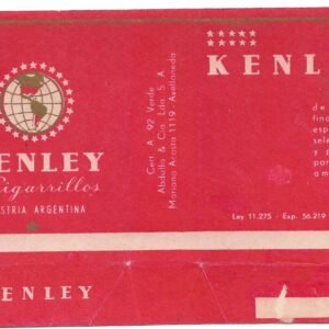 MARQUILLA KENLEY 20 CIGARRILLOS INDUSTRIA ARGENTINA SOFT
