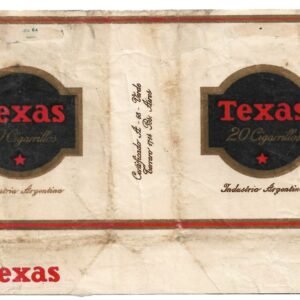 MARQUILLA TEXAS 20 CIGARRILLOS INDUSTRIA ARGENTINA SOFT