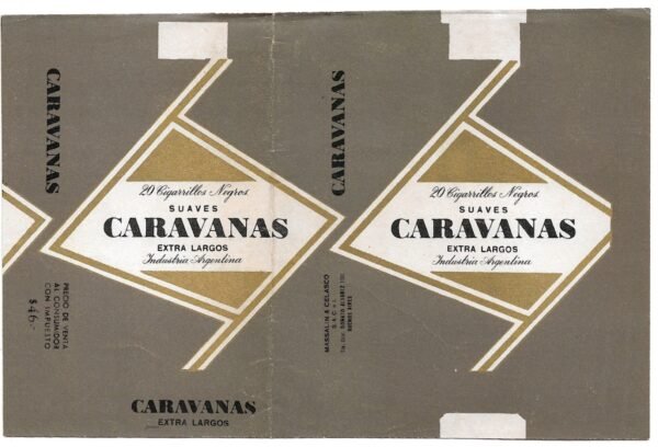 MARQUILLA CARAVANS 20 CIGARRILLOS INDUSTRIA ARGENTINA SOFT