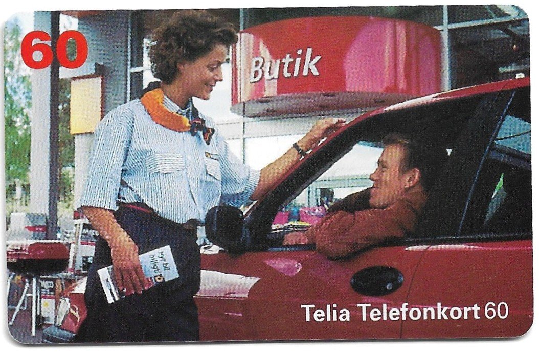 TARJETA TELEFONICA SUECIA 60 UNIDADES PUBLICIDAD 1995