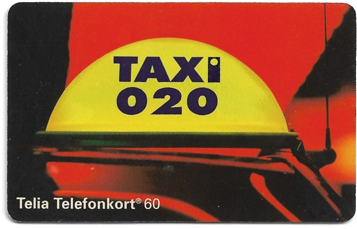TARJETA TELEFONICA SUECIA 60 UNIDADES TAXI 020 1994
