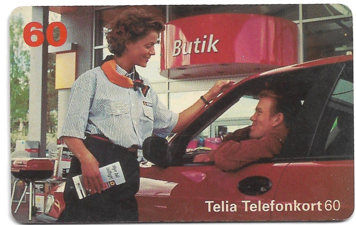 TARJETA TELEFONICA SUECIA 60 UNIDADES PUBLICIDAD 1994