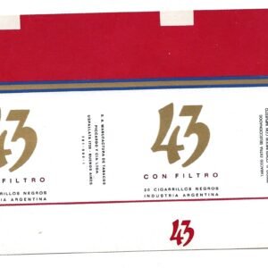 MARQUILLA 43 20 CIGARRILLOS INDUSTRIA ARGENTINA SOFT