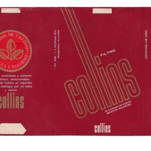 MARQUILLA COLLINS 20 CIGARRILLOS INDUSTRIA ARGENTINA SOFT