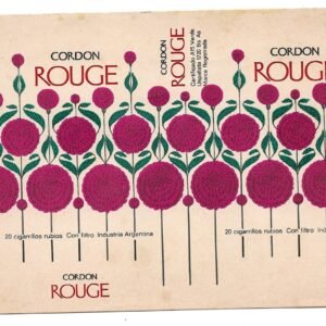 MARQUILLA CORDON ROUGE 20 CIGARRILLOS INDUSTRIA ARGENTINA SOFT