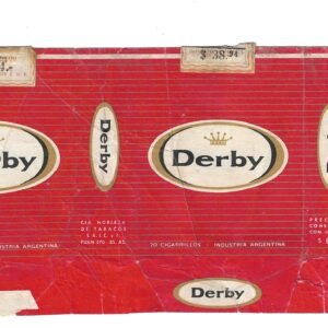 MARQUILLA DERBY 20 CIGARRILLOS INDUSTRIA ARGENTINA SOFT