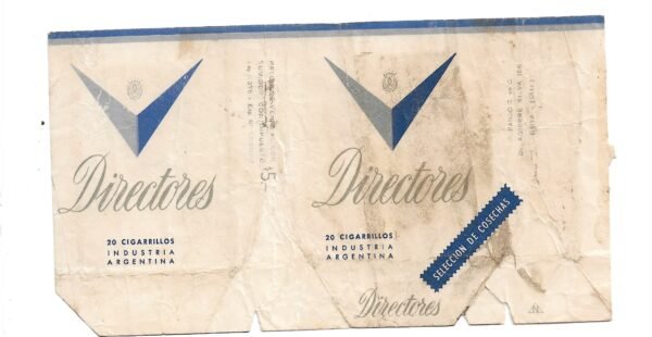 MARQUILLA DIRECTORES 20 CIGARRILLOS INDUSTRIA ARGENTINA SOFT