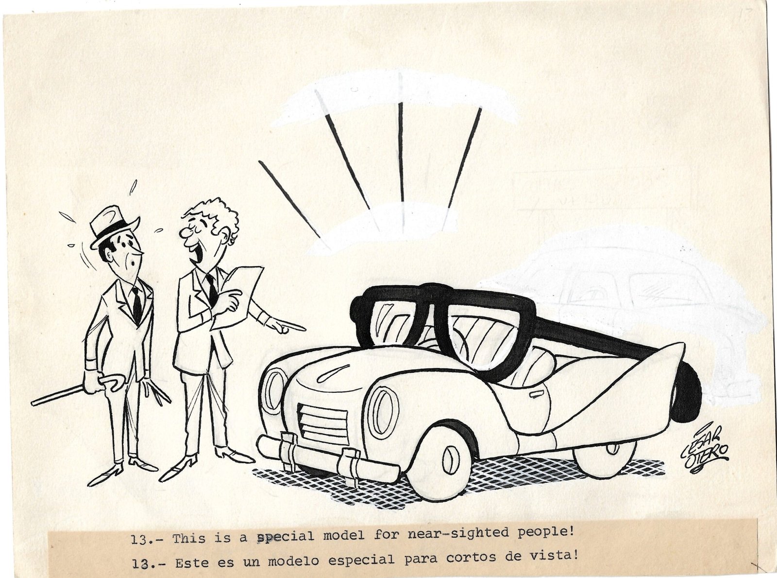 CARICATURA CHISTE ORIGINAL REVISTA SERVI PRESS AGENCY