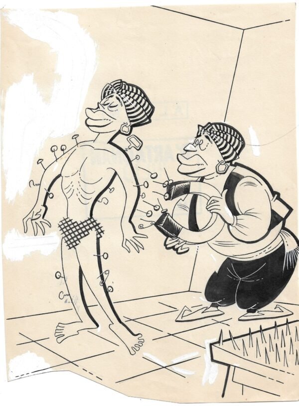 CARICATURA CHISTE ORIGINAL REVISTA DARTAGNAN
