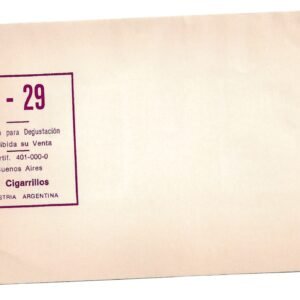 MARQUILLA F-29 20 CIGARRILLOS INDUSTRIA ARGENTINA SOFT