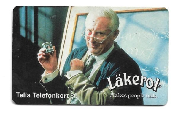 TARJETA TELEFONICA SUECIA 30 UNIDADES LÄKEROL 1995