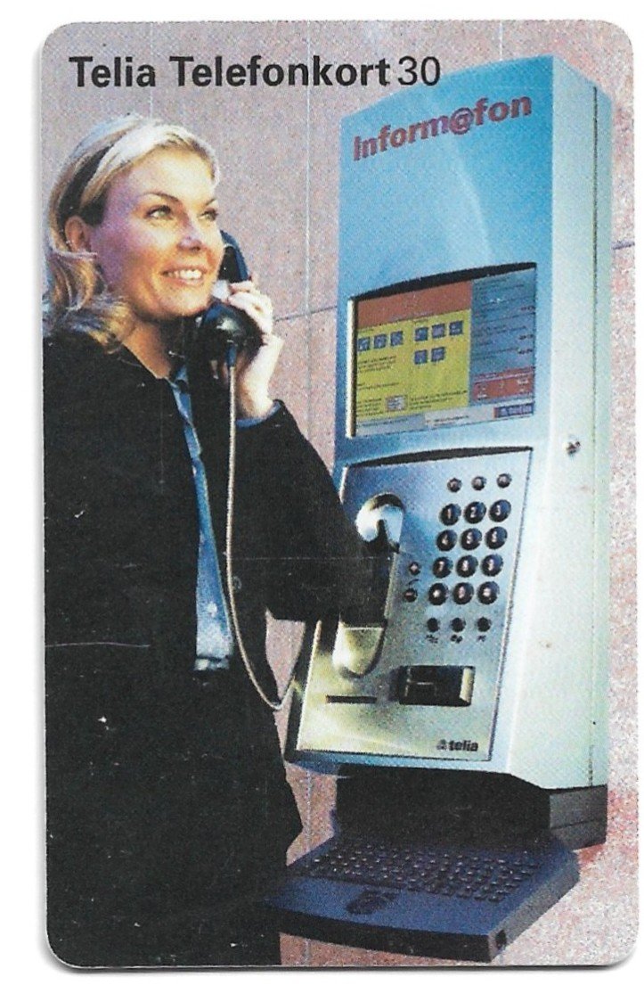 TARJETA TELEFONICA SUECIA 30 UNIDADES PUBLICIDAD 1997
