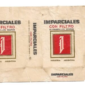 MARQUILLA IMPARCIALES 20 CIGARRILLOS INDUSTRIA ARGENTINA SOFT