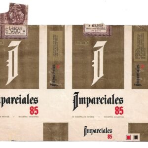 MARQUILLA IMPARCIALES 20 CIGARRILLOS INDUSTRIA ARGENTINA SOFT