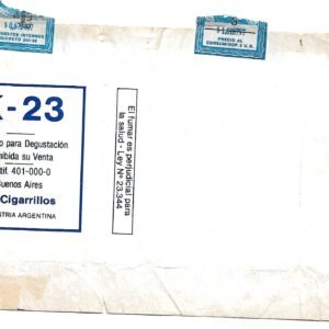 MARQUILLA K-23 20 CIGARRILLOS INDUSTRIA ARGENTINA SOFT