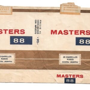 MARQUILLA MASTERS 88 20 CIGARRILLOS INDUSTRIA ARGENTINA SOFT