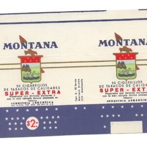 MARQUILLA MONTANA 20 CIGARRILLOS INDUSTRIA ARGENTINA SOFT