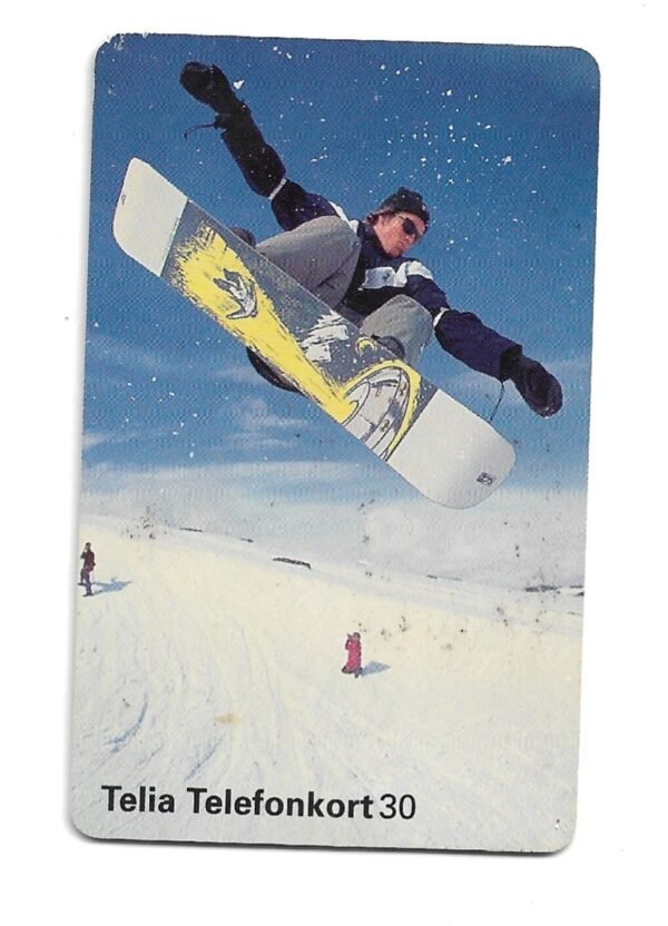 TARJETA TELEFONICA SUECIA 30 UNIDADES DEPORTE SNOWBOARD 1994