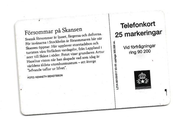 TARJETA TELEFONICA SUECIA 25 UNIDADES PAISAJE 1993