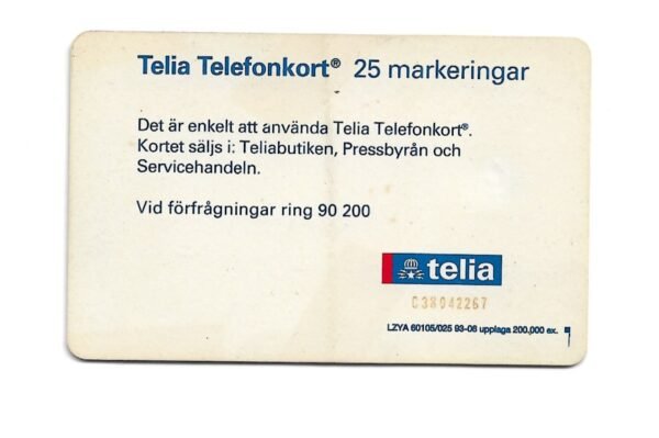TARJETA TELEFONICA SUECIA 30 UNIDADES PAISAJE 1995