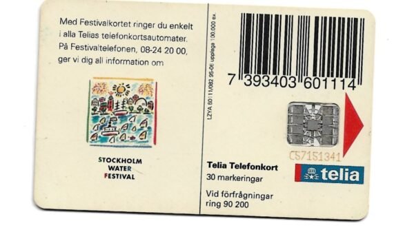 TARJETA TELEFONICA SUECIA 30 UNIDADES PUBLICIDAD 1995