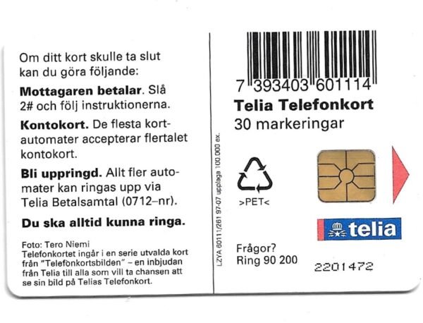 TARJETA TELEFONICA SUECIA 30 UNIDADES ANIMALES 1997