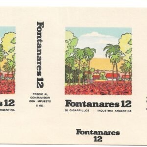 MARQUILLA FONTANARES 12 20 CIGARRILLOS INDUSTRIA ARGENTINA SOFT
