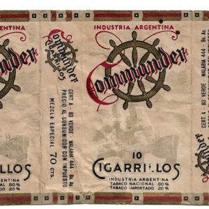 MARQUILLA COMMANDER 10 CIGARRILLOS INDUSTRIA ARGENTINA SOFT