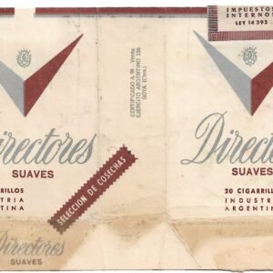 MARQUILLA DIRECTORES 20 CIGARRILLOS INDUSTRIA ARGENTINA SOFT