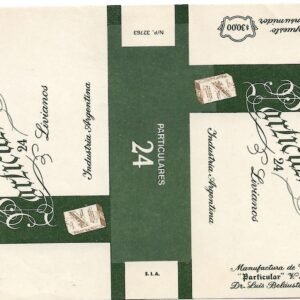 MARQUILLA PARTICULARES 24 20 CIGARRILLOS INDUSTRIA ARGENTINA SOFT