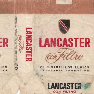 MARQUILLA LANCASTER 20 CIGARRILLOS INDUSTRIA ARGENTINA SOFT