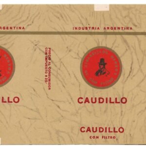 MARQUILLA CAUDILLO 20 CIGARRILLOS INDUSTRIA ARGENTINA SOFT