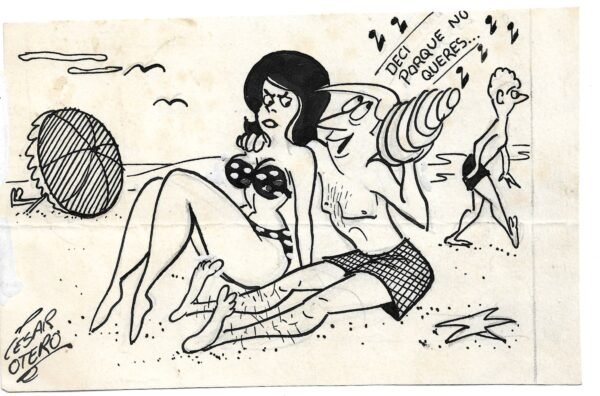 CARICATURA CHISTE ORIGINAL REVISTA CESAR OTERO