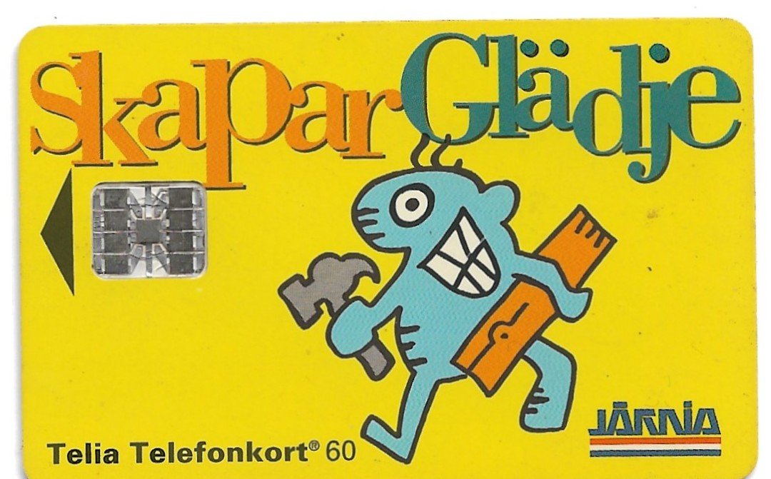 TARJETA TELEFONICA SUECIA 60 UNIDADES SKAPAR GLÄDJE 1994