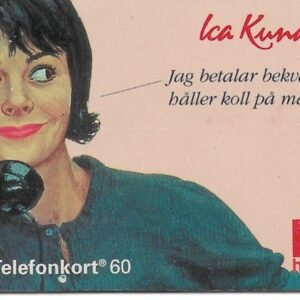TARJETA TELEFONICA SUECIA 60 UNIDADES ICA HANDLAMA 1994