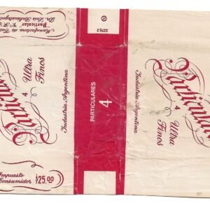 MARQUILLA PARTICULARES 20 CIGARRILLOS INDUSTRIA ARGENTINA SOFT PRECIO IMPRESO $25