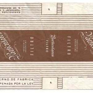 MARQUILLA PARTICULARES 20 CIGARRILLOS INDUSTRIA ARGENTINA SOFT